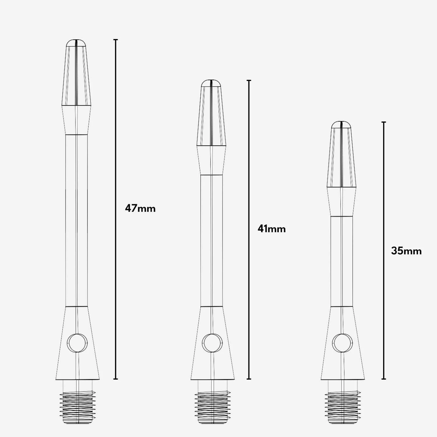 Aluminium Dart Schäfte Einfarbig (3 Sets) - Image 25